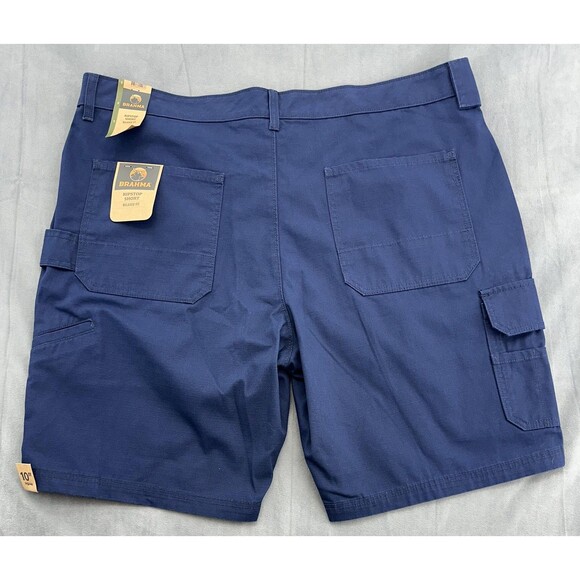 Brahma Ripstop Cargo Shorts Mens 40 Dark Navy Relaxed Fit 10 Inch Inseam Utility - Picture 2 of 12